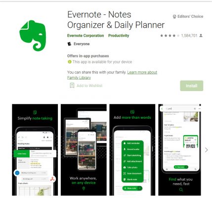Evernote Aplikasi Android Terbaik untuk Belajar Bahasa Inggris dengan Cepat